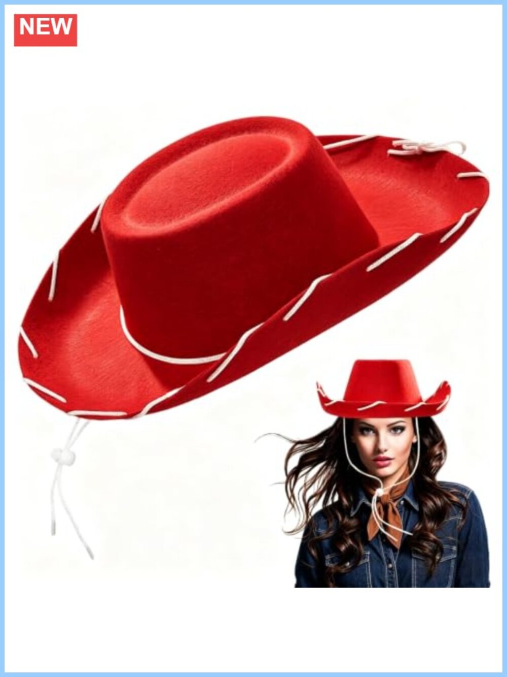 Western Cowboy Hat Felt Sheriff Woody Costume One Size Cosplay